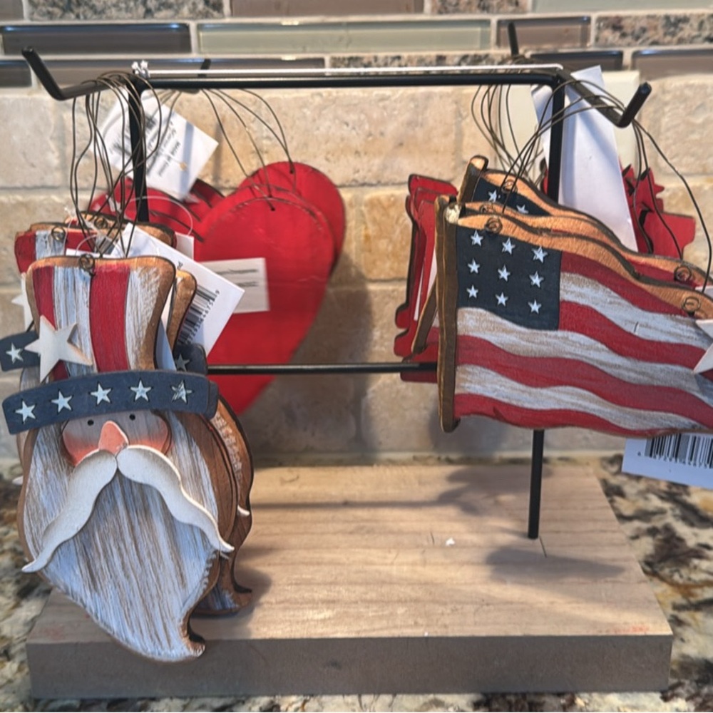 Patriotic Wooden Ornaments